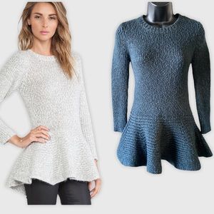 NWT Derek Lam 10 Crosby Peplum Sweater Size P